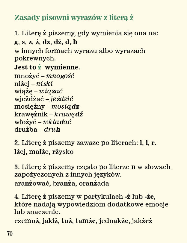 Ortografia w wierszykach Ż