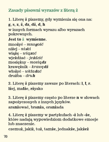 Ortografia w wierszykach Ż