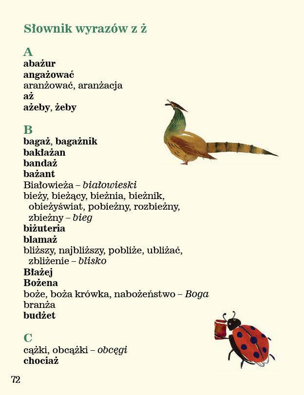 Ortografia w wierszykach Ż
